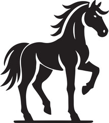 Horse icon silhouette vector with white background