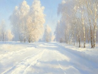 Obraz premium Winter's serene beauty a documentary on nature's transformation snow-covered landscape tranquil environment aerial view