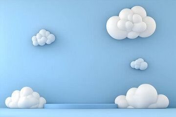 3D Cloudscape Product Display Background