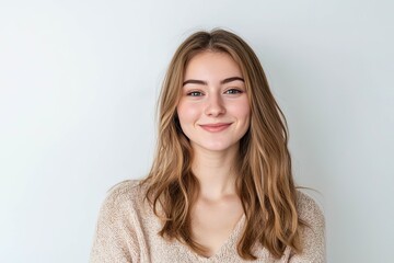 Obraz premium Beautiful Smiling Woman on white background.