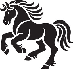 Horse icon silhouette vector with white background