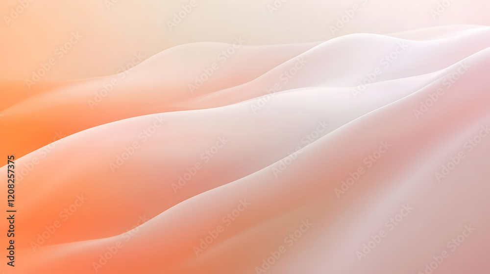 Canvas Prints fog softly rolling into a gradient pastel peach and orange backdrop, with diffused lighting highligh