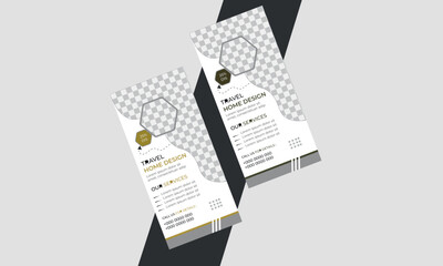 Naklejka premium Home design DL flyer design template .