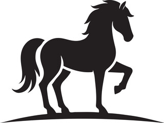 Horse icon silhouette vector with white background