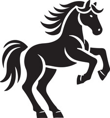 Horse icon silhouette vector with white background