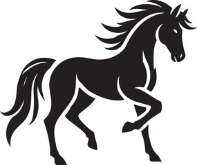 Horse icon silhouette vector with white background