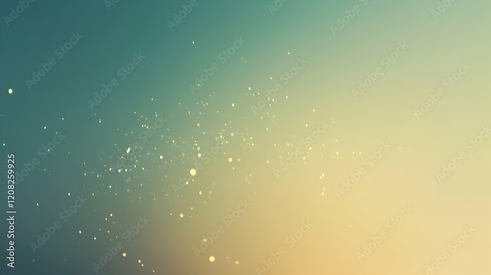 Canvas Prints mist particles floating subtly against a muted olive and sky blue gradient backdrop, illuminated sof