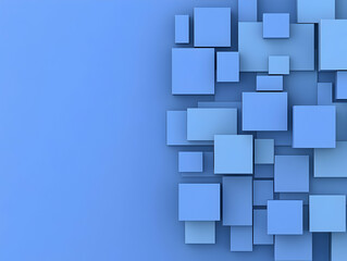 Fototapeta premium Abstract 3D Blue Cube Background