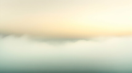 Thin fog rolling evenly over a gradient light sage and cream background, softly lit for smooth effects