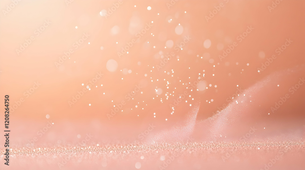 Canvas Prints thin mist particles softly floating into a pastel coral backdrop, evenly illuminated for a natural l