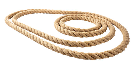 Round rope isolated on white background PNG.AI GENERATED