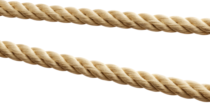 A rope isolated on white background as transparent PNG.AI GENERATED	