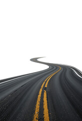 Transparent PNG available Twisty road isolated on transparent or white background, png