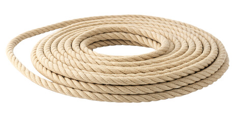 Round rope isolated on white background PNG.AI GENERATED