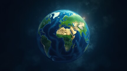 Fototapeta premium illustrated Earth globe in darkness