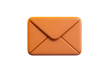 Envelope 3d icon isolated on transparent or white background, png