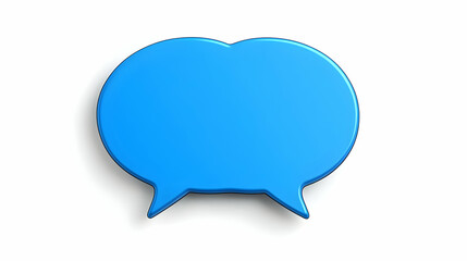3D Blue Speech Bubble Illustration