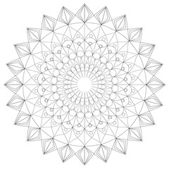 Naklejka premium mandala design coloring page 
