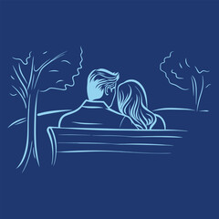 A couple sitting closely on a bench