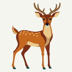 Obraz premium deer cartoon isolated on white