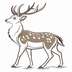 deer cartoon isolated