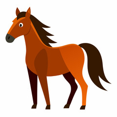 horse cartoon isolated on white