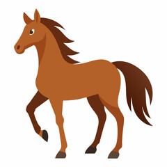 horse cartoon isolated on white