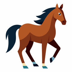 horse cartoon isolated on white