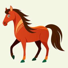 horse cartoon isolated on white