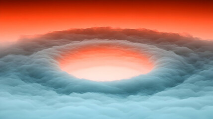 3D Abstract Cloud Background Orange Glow