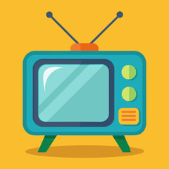 retro tv set with space