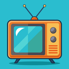 retro tv set isolated