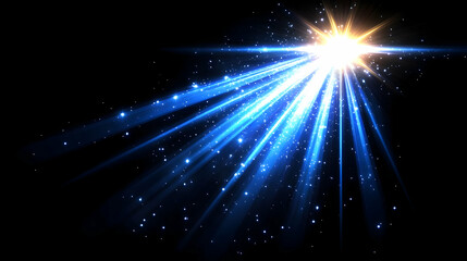 Fototapeta premium Abstract Blue Light Rays Background