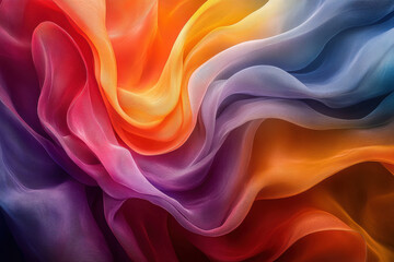 Obraz premium Swirling vibrant colors in soft, flowing patterns, creating a dynamic and abstract representation of light and energy