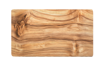 A rustic wooden cutting board with beautiful grain patterns, perfect for culinary presentations or kitchen decor. Ideal for food preparation and showcasing delicious dishes.