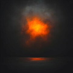 Fototapeta premium Fiery Sunset Abstract Background Illustration