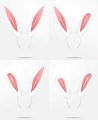 Rabbit ears head band. vector illustration