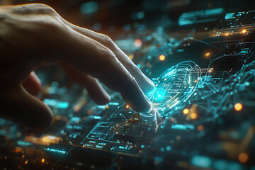 Futuristic Robotic Hand Holding a Glowing High-Tech Cube Representing Advanced AI, Innovation, and Sci-Fi Cybernetic Design in Digital Technology