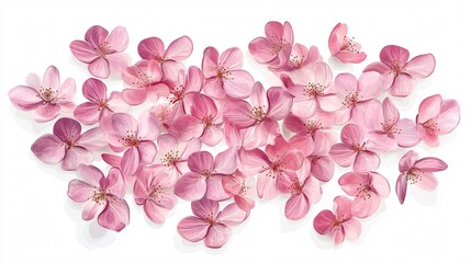 Mesmerizing Wide Angle View of Floating Delicate Pink Cherry Blossoms