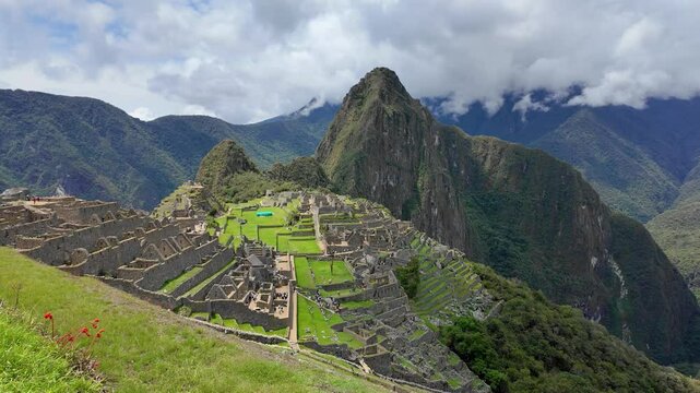 Machu Picchu ruins in Cusco Per&uacute; one of the seven wonders of the world