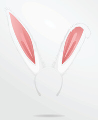 Rabbit ears head band. vector illustration