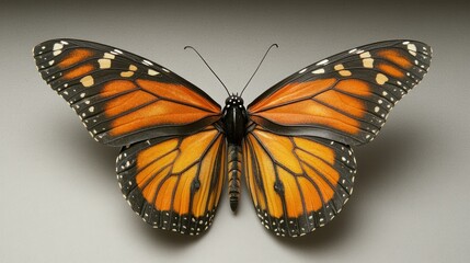 Fototapeta premium The Majestic Monarch Butterfly: A Close-Up View