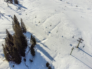 Winklmoos ski resort, Bavaria, Germany, on a sunny day