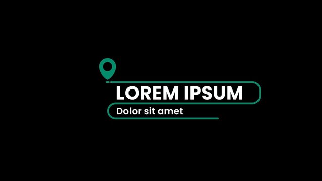 Modern Location Pop Up Title