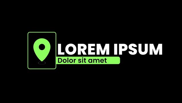 Modern Location Pop Up Title