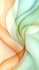 Abstract Swirling Background Green Orange