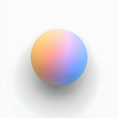 Pastel Gradient Sphere 3D Illustration