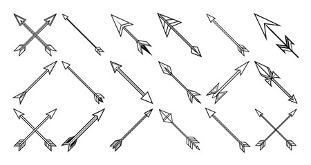 Abstract Curved Arrows Vector.