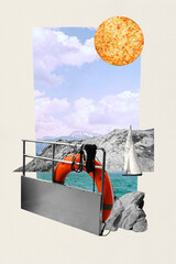 On the waves of surrealism: art collage