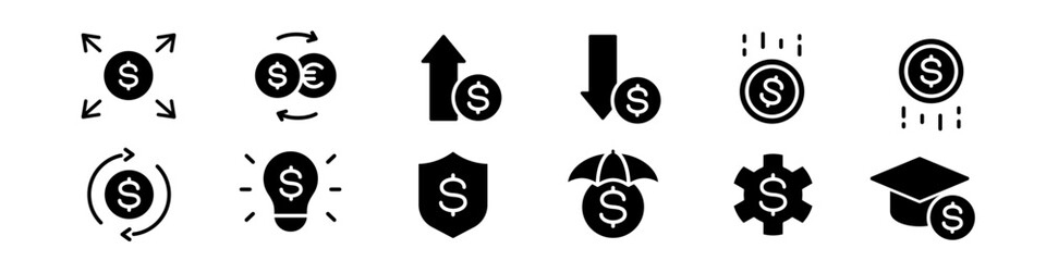 Dollar Icon.  Finance icon set
